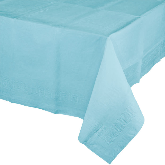 Pastel Blue Tablecover 54"X 108" Polylined Tissue by Creative Converting
