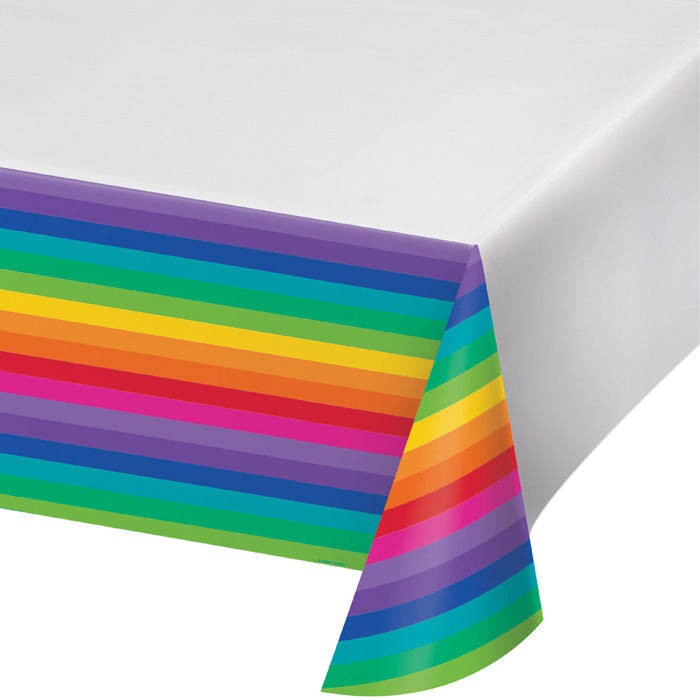 Rainbow Tablecover Plastic 54" X 102" by Creative Converting