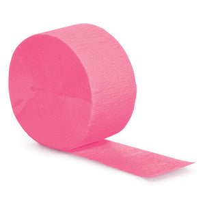 Candy Pink Crepe Streamers 81' by Creative Converting