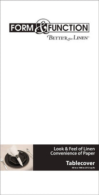 Form & Function - White Paper Tablecover 50" X 108"