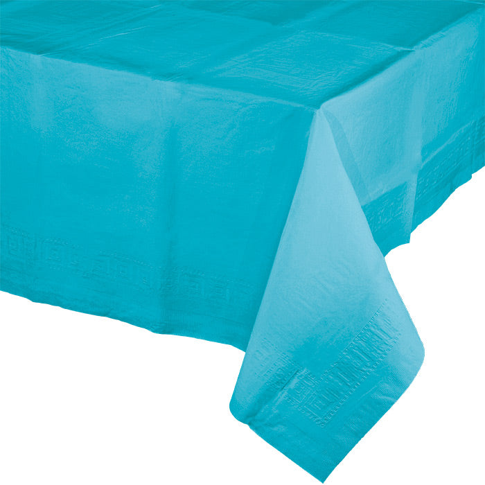 Bermuda Blue Tablecover 54"X 108" Polylined Tissue by Creative Converting
