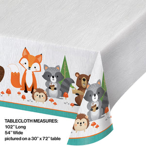 Wild One Woodland Plastic Table Cover Party Decoration