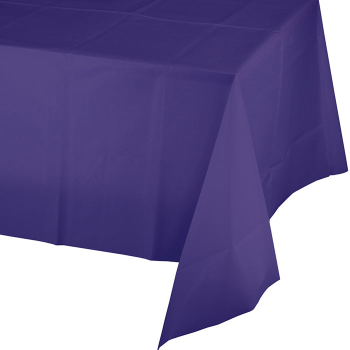 Purple Plastic Tablecover 54" X 108" by Creative Converting