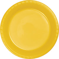 School Bus Yellow Plastic Dessert Plates, 20 ct by Creative Converting