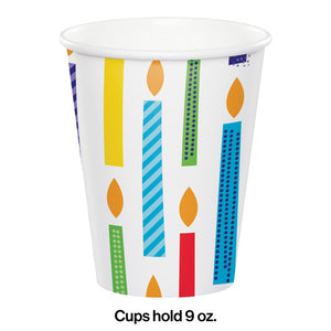 Bright Birthday Hot/Cold Paper Cups 9 Oz., 8 ct Party Decoration