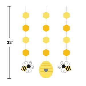 Bumblebee Baby Hanging Cutouts, 3 ct Party Decoration