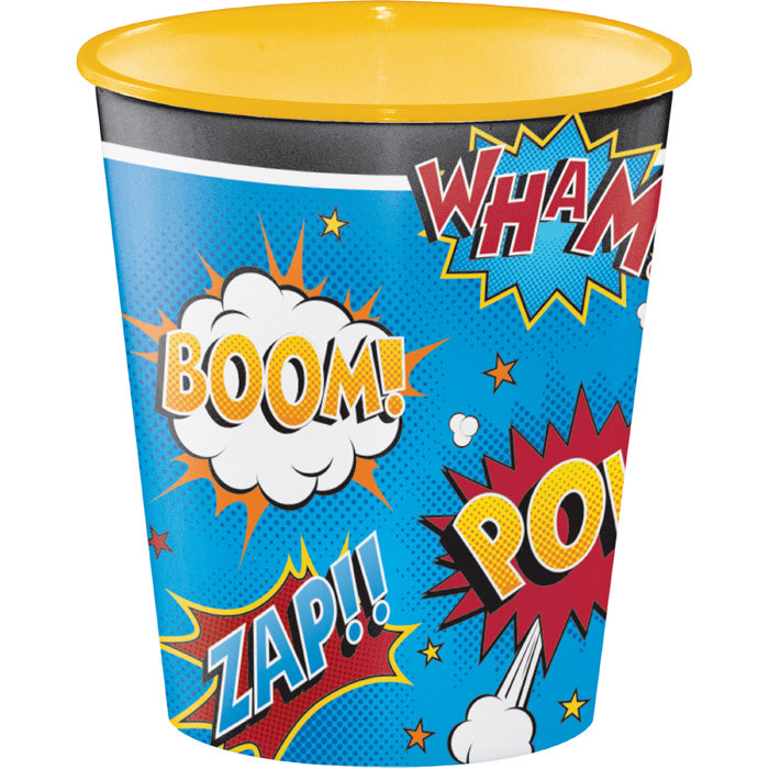 Superhero Slogans Plastic Cups, 12 Oz by Creative Converting