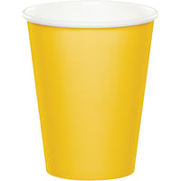 School Bus Yellow Hot/Cold Paper Paper Cups 9 Oz., 24 ct by Creative Converting