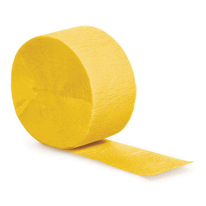 School Bus Yellow Crepe Streamers 81' by Creative Converting