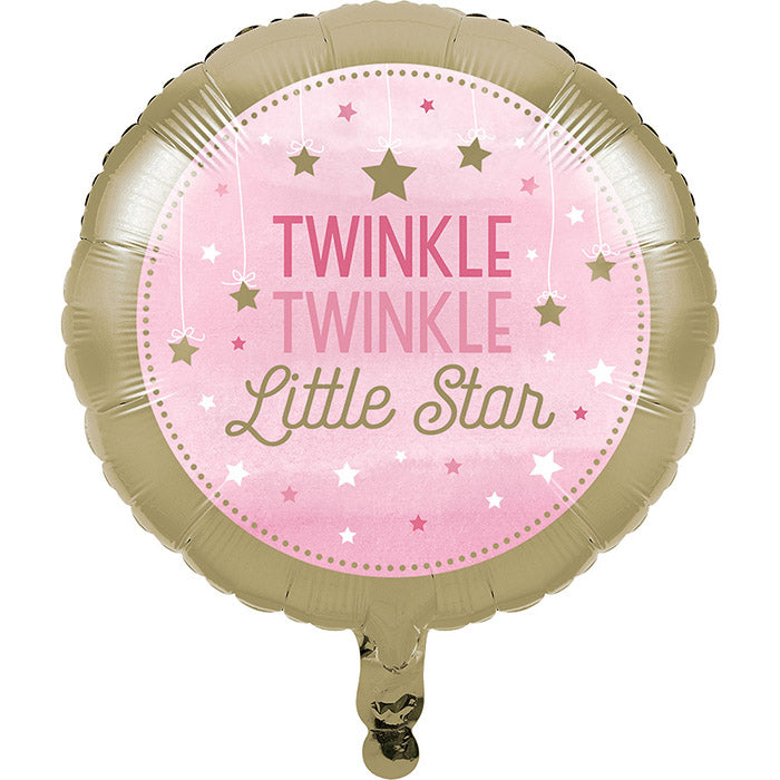 One Little Star - Girl Metallic Balloon 18" by Creative Converting