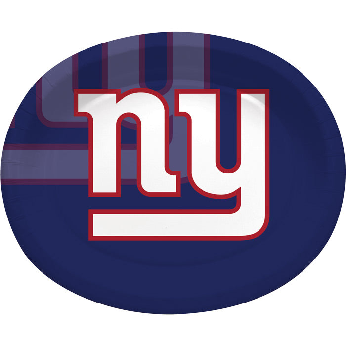 New York Giants Oval Platter 10" X 12", 8 ct by Creative Converting