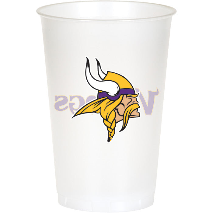 Minnesota Vikings Plastic Cup, 20Oz, 8 ct
