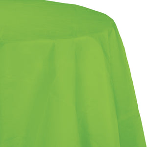 Fresh Lime Round Polylined TIssue Tablecover, 82" by Creative Converting