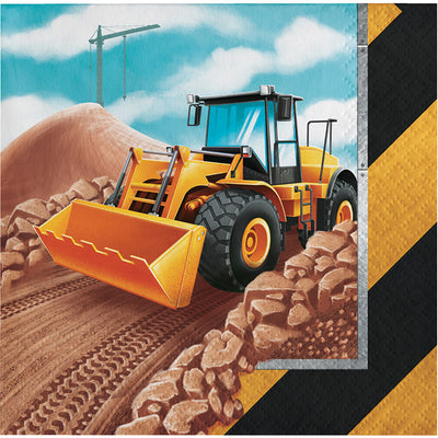 Big Dig Construction Beverage Napkins, 16 ct by Creative Converting