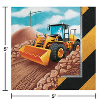 Big Dig Construction Beverage Napkins, 16 ct Party Decoration