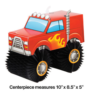 Monster Truck Rally Centerpiece Party Decoration