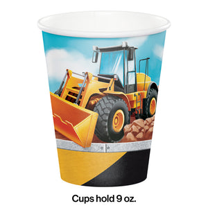 Big Dig Construction Hot/Cold Paper Cups 9 Oz., 8 ct Party Decoration