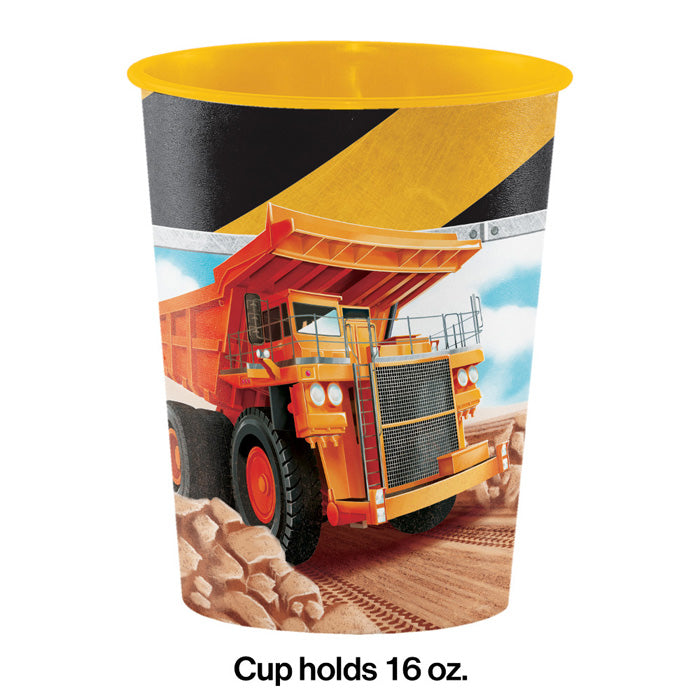 Big Dig Construction Plastic Keepsake Cup 16 Oz. Party Decoration