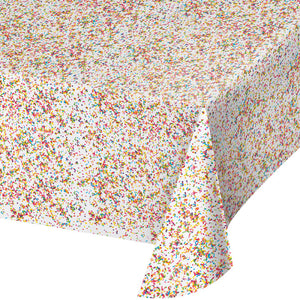 Sprinkles Plastic Tablecover All Over Print, 54" X 102" by Creative Converting