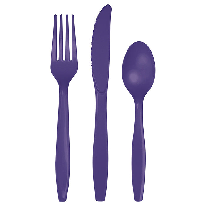 Purple Assorted Plastic Cutlery, 24 ct by Creative Converting