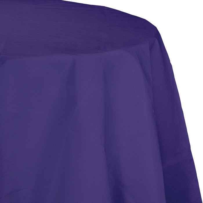 Purple Tablecover, Octy Round 82" Polylined Tissue by Creative Converting