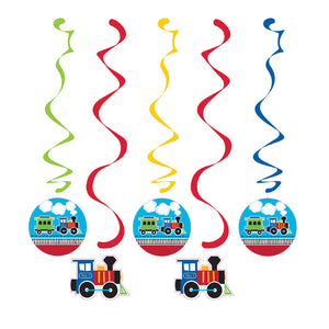 All Aboard Train Dizzy Danglers, 5 ct by Creative Converting