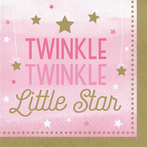 One Little Star Girl Napkins, 16 ct by Creative Converting