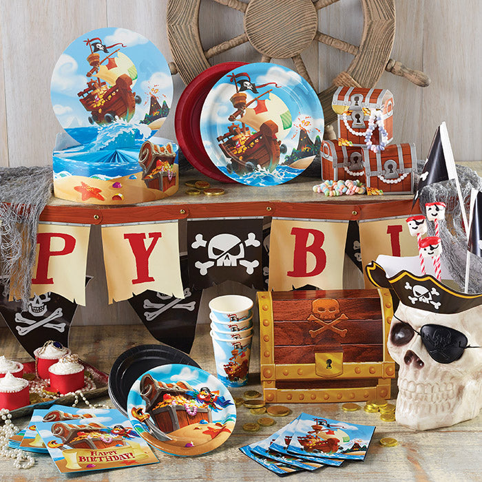 Pirate Treasure Paper Plates, 8 ct