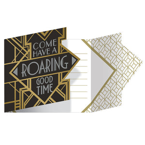 Roaring 20's Invitations, Pack Of 8 Party Supplies