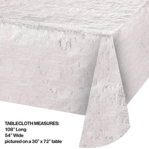 Opalescent White Paper Table Cover Party Decoration