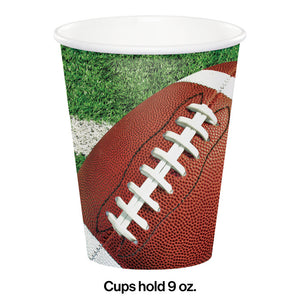 Football Party Hot/Cold Paper Cups 9 Oz., 8 ct Party Decoration