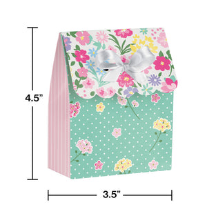 Floral Tea Party Favor Bag W/Ribbon, 12 ct Party Decoration