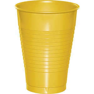 School Bus Yellow 12 Oz Plastic Cups, 20 ct by Creative Converting