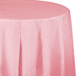 Classic Pink Round Plastic Tablecover, 82" by Creative Converting