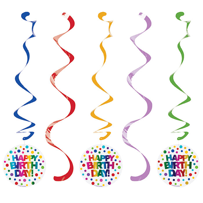 Rainbow Foil Dizzy Danglers, 5 ct by Creative Converting