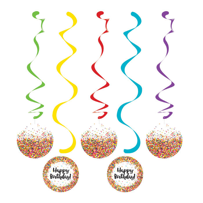Confetti Sprinkles Dizzy Danglers, 5 ct by Creative Converting