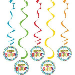 Bright Birthday Dizzy Danglers, 5 ct by Creative Converting