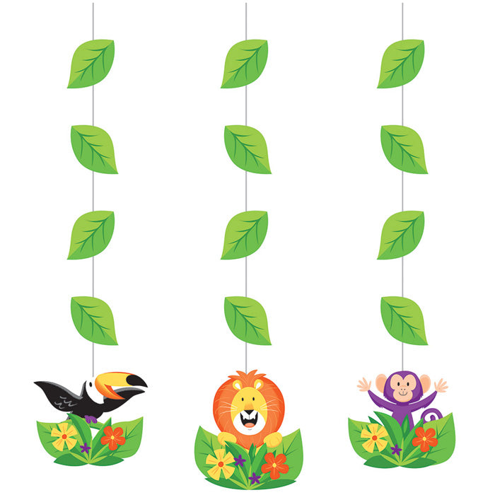 Jungle Safari Hanging Cutouts, 3 ct by Creative Converting
