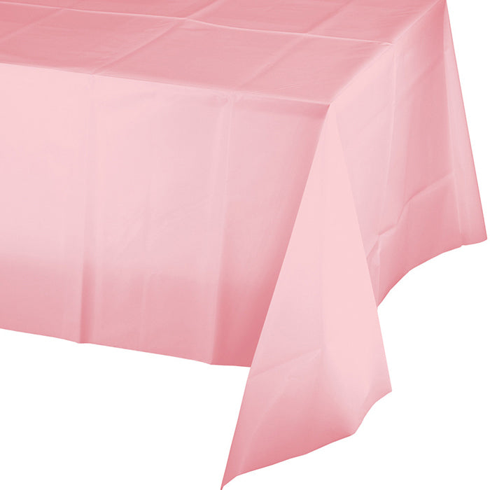 Classic Pink Plastic Tablecover 54" X 108" by Creative Converting