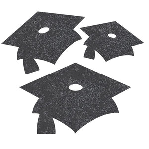 Black Graduation Mortarboard Cutouts, 12 ct by Creative Converting