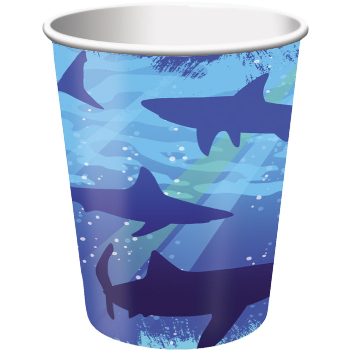 Shark Splash Hot/Cold Paper Paper Cups 9 Oz., 8 ct by Creative Converting