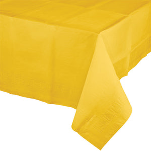 School Bus Yellow Tablecover 54"X 108" Polylined Tissue by Creative Converting