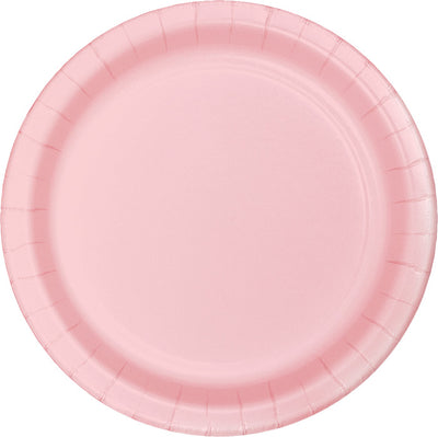 Classic Pink Paper Dessert Plates (24/Pkg)