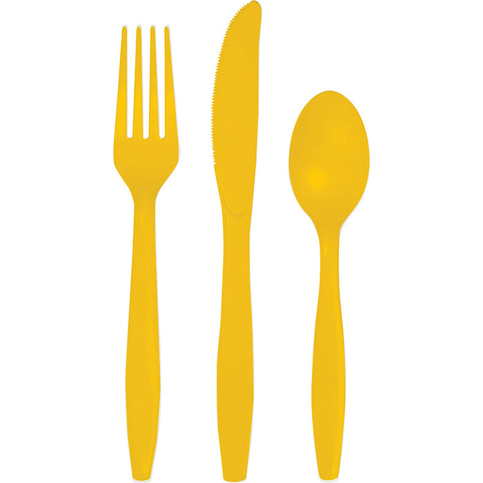 School Bus Yellow Assorted Cutlery, 18 ct by Creative Converting