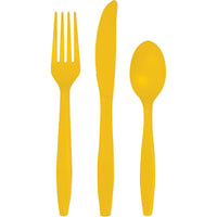 School Bus Yellow Assorted Cutlery, 18 ct by Creative Converting