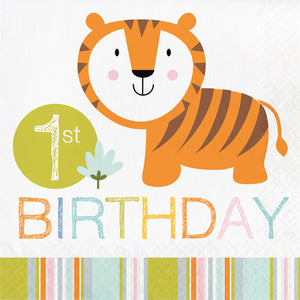 Happy Jungle 1st Birthday Napkins, 16 ct by Creative Converting