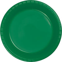 Emerald Green Plastic Banquet Plates, 20 ct
