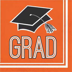 Orange Graduation Napkins, 36/Pkg by Creative Converting