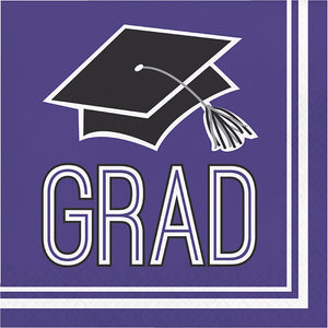 Graduation School Spirit Purple Napkins, 36 ct by Creative Converting