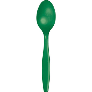 Emerald Green Plastic Spoons, 24 ct by Creative Converting